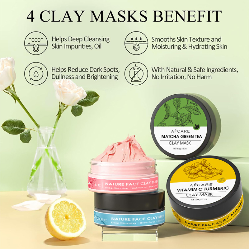 4 Pcs Clay Facial Mask Set Tur - đánh giá và giá Green Tea Cleansing Clay Mask