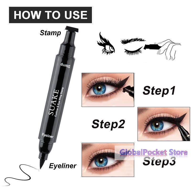 [TG823]2PCS Black Eyeliner Dou - đánh giá và giá Waterproof Liquid Eyeliner Pen