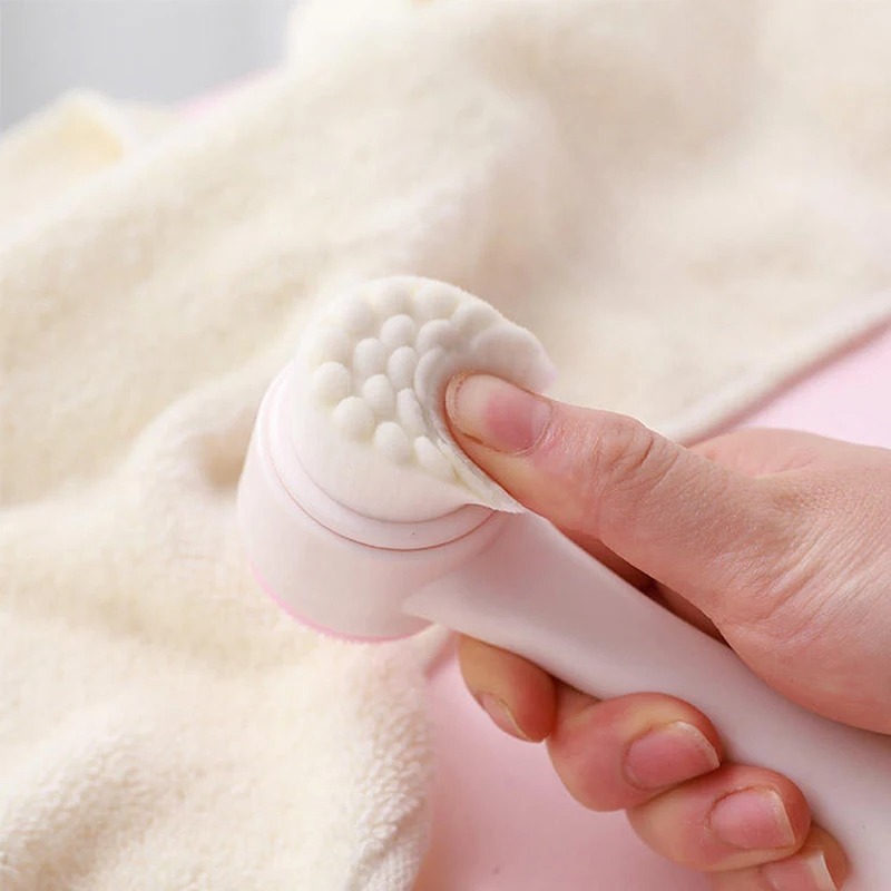 3D Double-sided Manual Facial  - đánh giá và giá Silicone Face Scrubber Electric