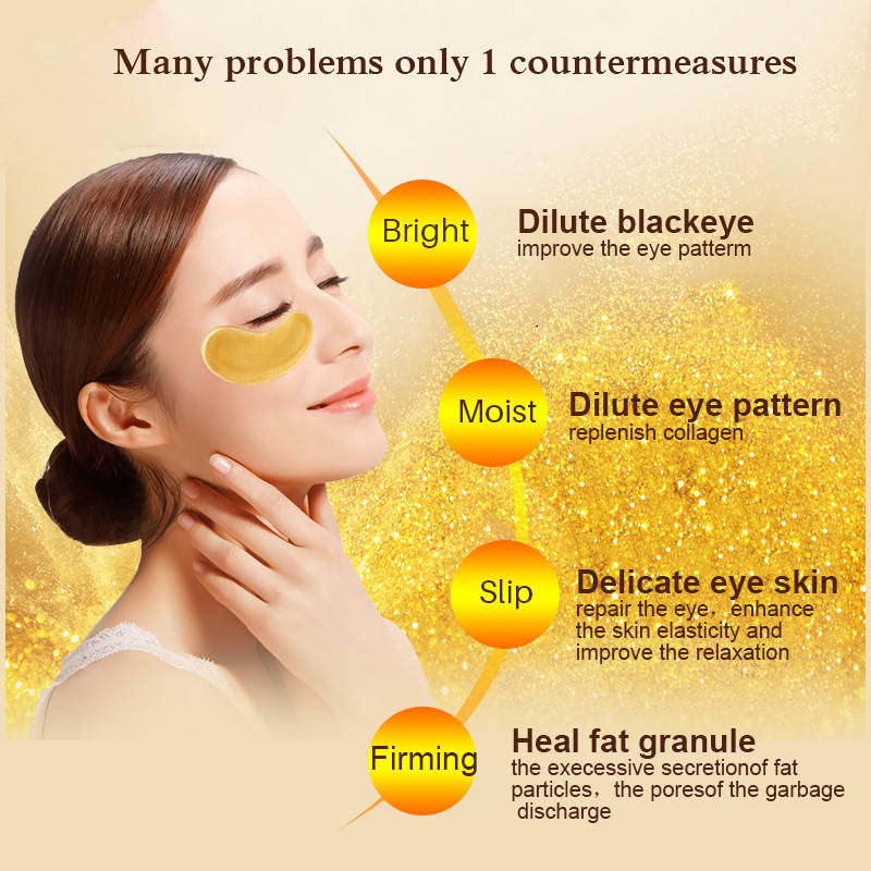 5/10/20/30 Pairs Crystal Gold  - đánh giá và giá Collagen Under Eye Patches