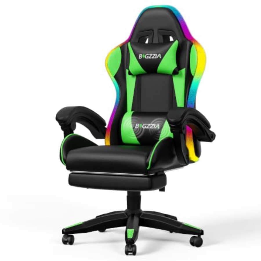 RGB gaming chair with footrest - đánh giá và giá Massage