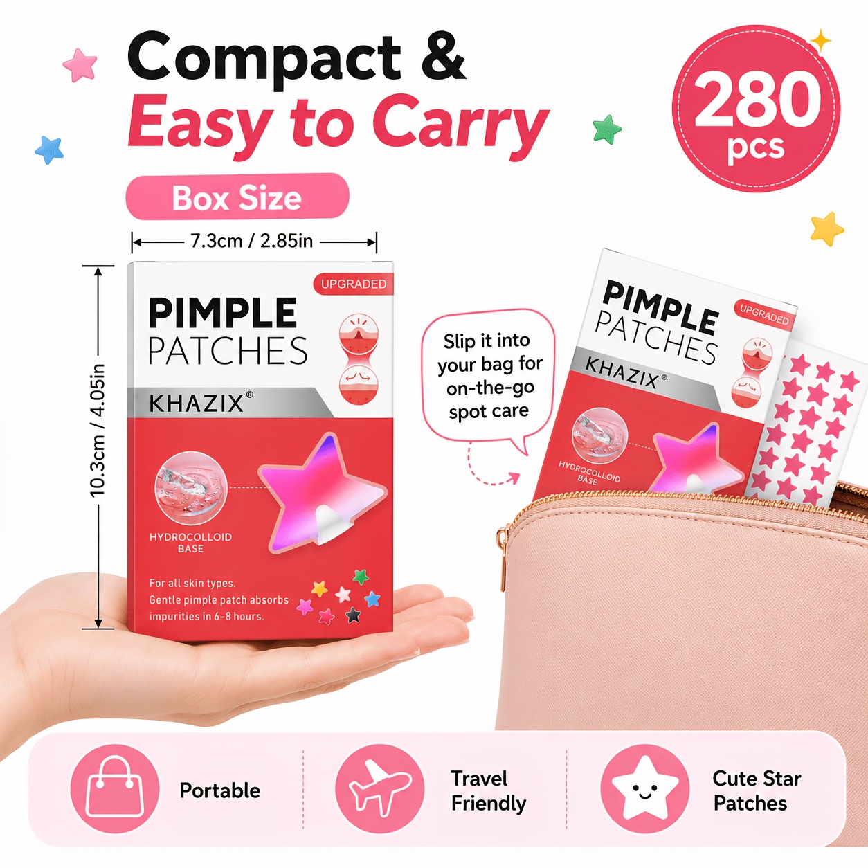 280pcs Star Pimple Patches, 7  - đánh giá và giá Hydrocolloid Pimple Patch