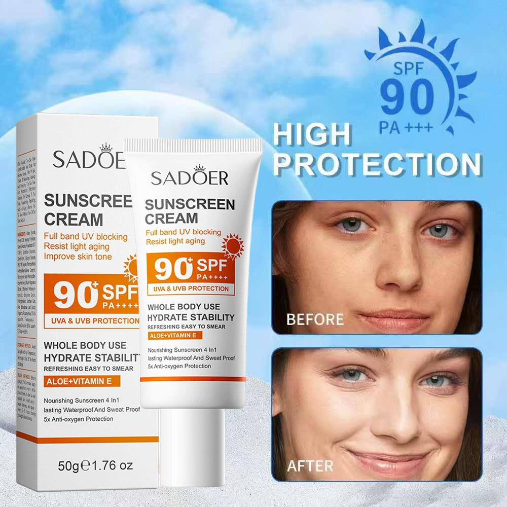 Sadoer Sunscreen Cream With Hi - đánh giá và giá Spf 50 Waterproof Sunscreen