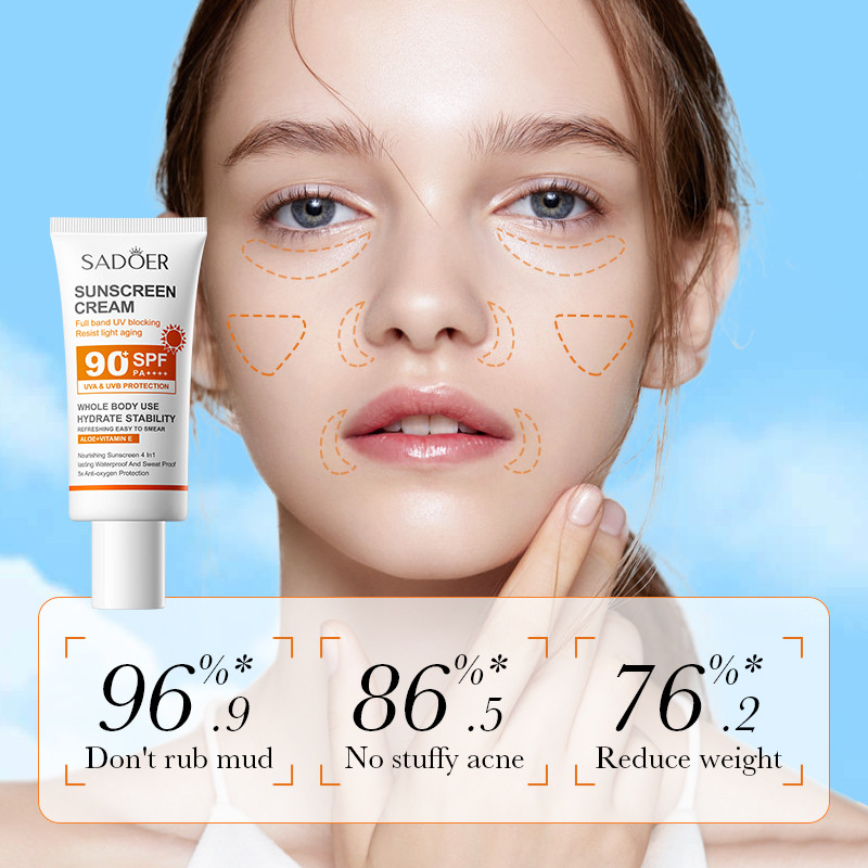 Sadoer Sunscreen Cream With Hi - đánh giá và giá Spf 50 Waterproof Sunscreen